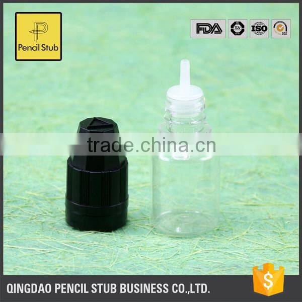 Wholesale e juice pet bottle 5ml plastic e liquid bottle with childproof cap e liquid bottle