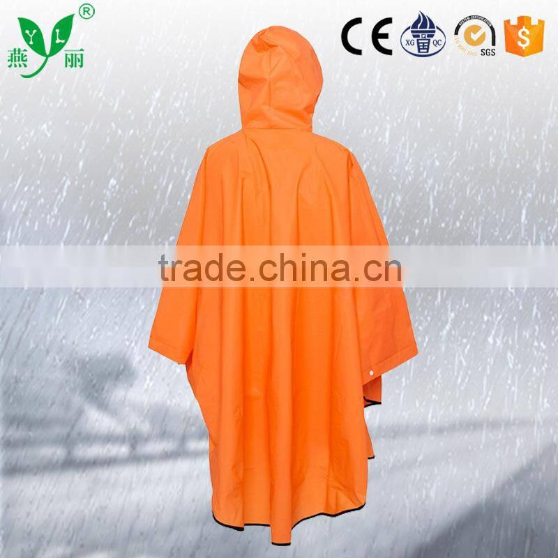 YANLI fashion pvc poncho raincoat for adult