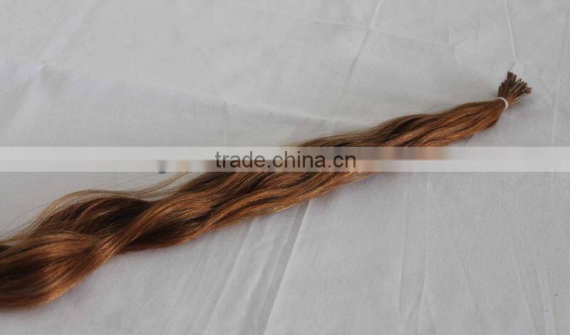 100% remy India human I-tip hair made in china with high quality and no shedding