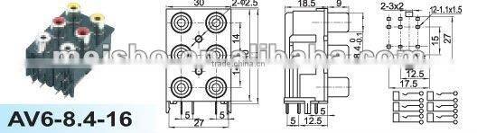 Universal female audio jack of digital ip converter