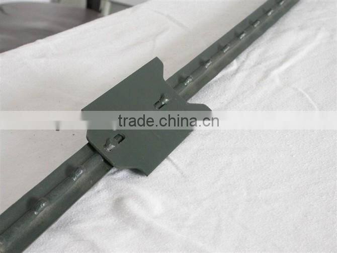 Green paint steel studded t post for USA market