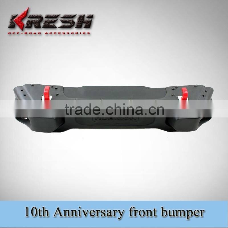 KRESH brand NEW design 4x4 SUV Rubicon 10th anniversary front bar for Wrangler 2007-2015JK with black color and steel material