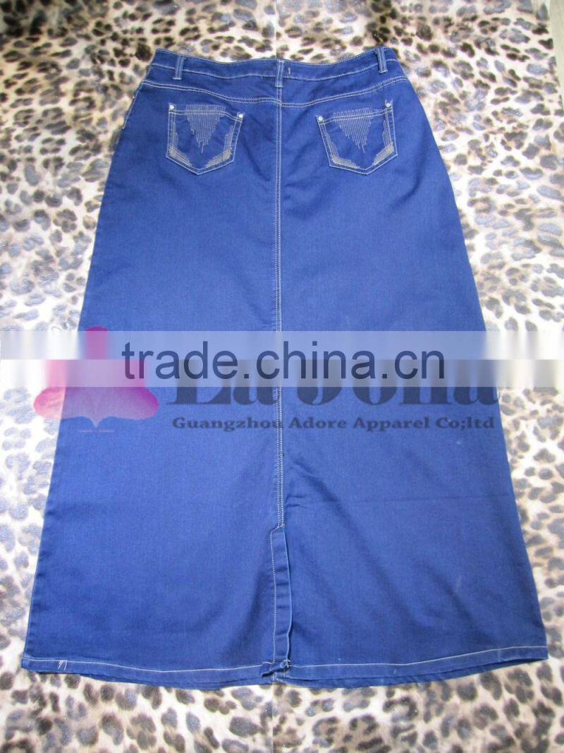 2016 Ladies Fashion Casual Long Denim Skirt LK-003