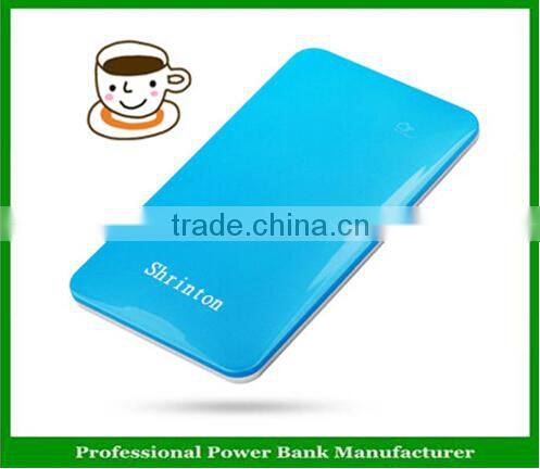 Factory directly offer slim 6000Mah power bank for smartphone and tablet