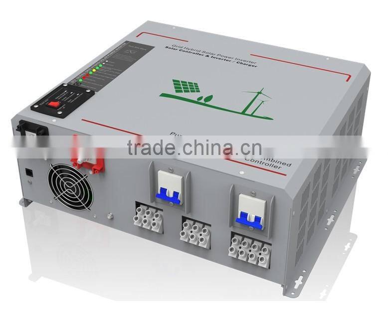 pure sine wave off grid solar inverter 2000w with mppt solar controller 12v 24v dc to 220v ac solar inverter