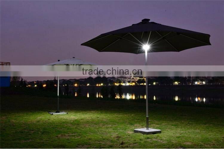 Automatic Remote Control Solar Light Outdoor Solar Beach Umbrella Aluminum Solar Cheap Umbrella