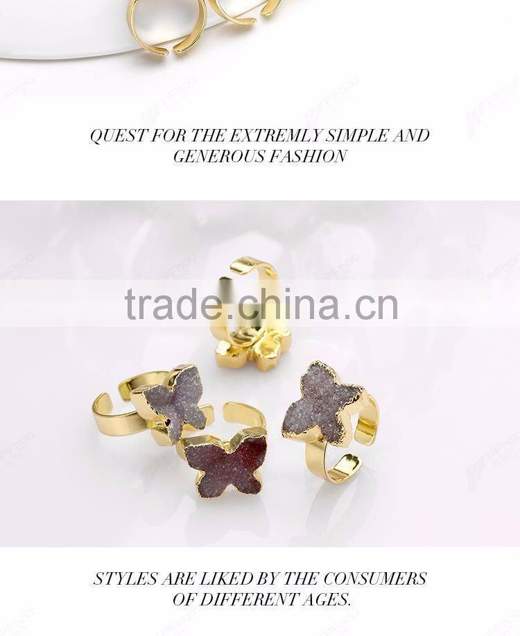 2016 latest gold ring designs, Natual stone gold rings