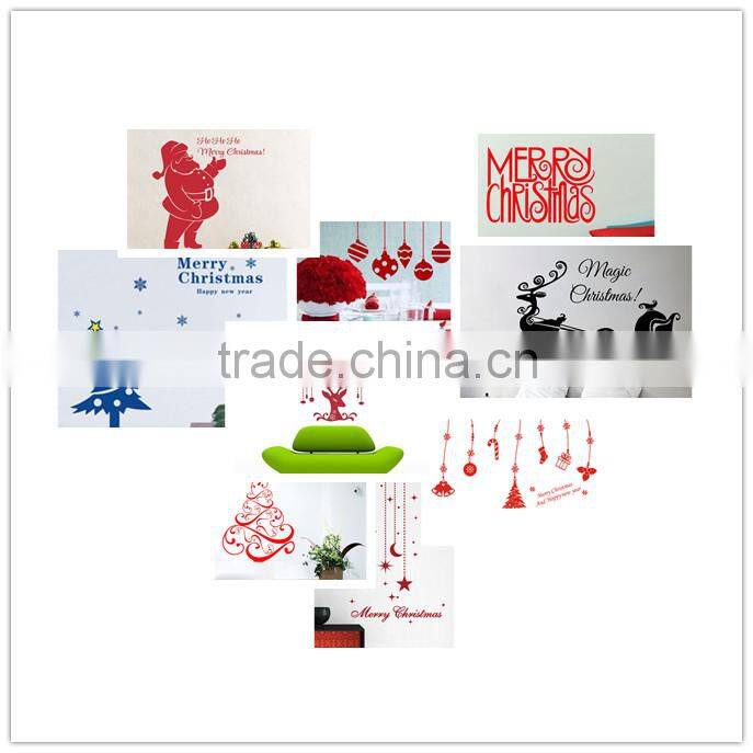 ALFOERVER shop window pvc christmas wall sticker,christmas wall decals