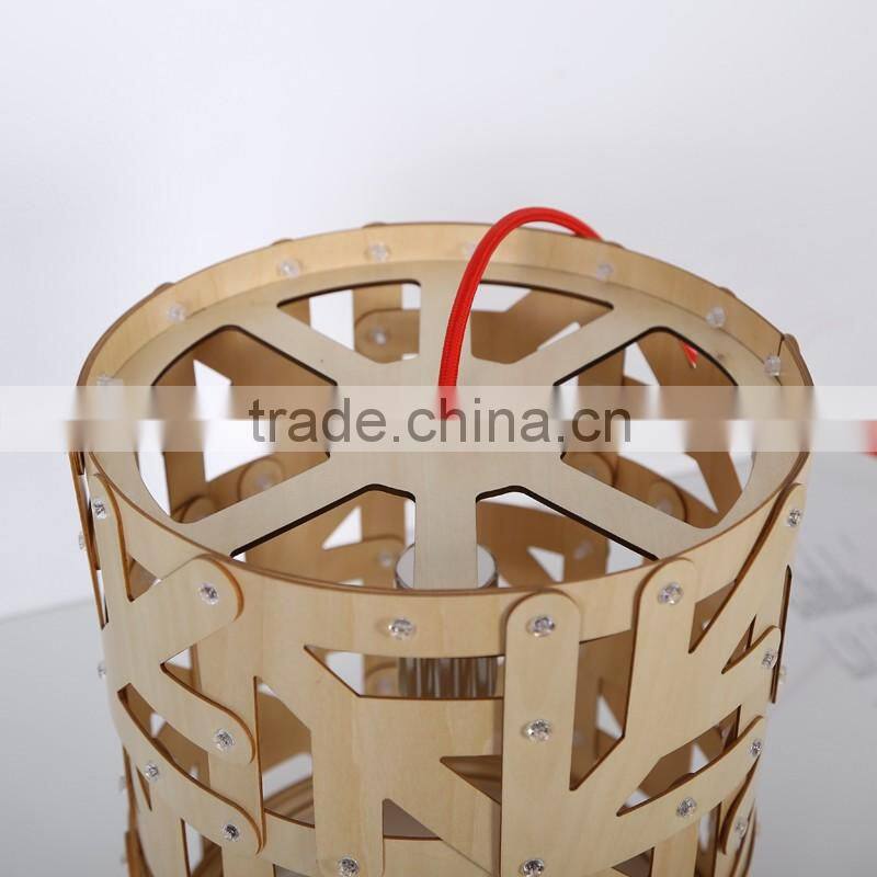 LED pendant Light JK-8005B-22 Home indoor lighting wooden frame fancy industrial hanging pendant light