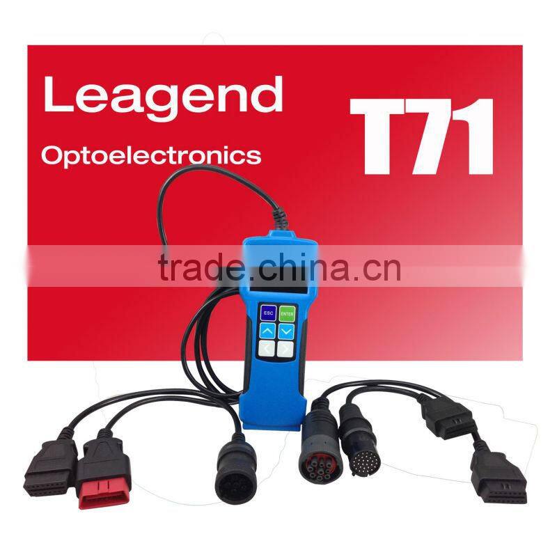 OBD2/EOBD truck computer easy-to-use scan gauge / auto Code Reader for heavy truck T71-support 8 systems ,support data stream