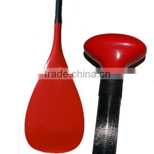High performance fiberglass SUP paddle with red blade