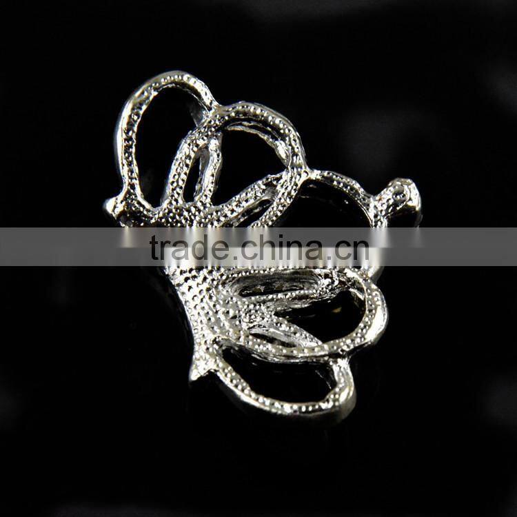 30x40MM in Stock tWholesales Colorful Silver Plated Alloy Pearl Crystal Rhinestone Button For Jewelry Garment Accessory