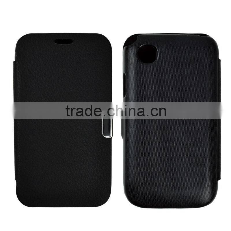 Book Style Lichee texture Flip PU leather case for LG L40