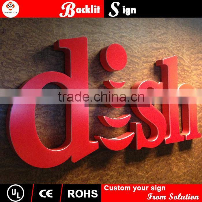 Perfect welding stainless steel letter business hours sign