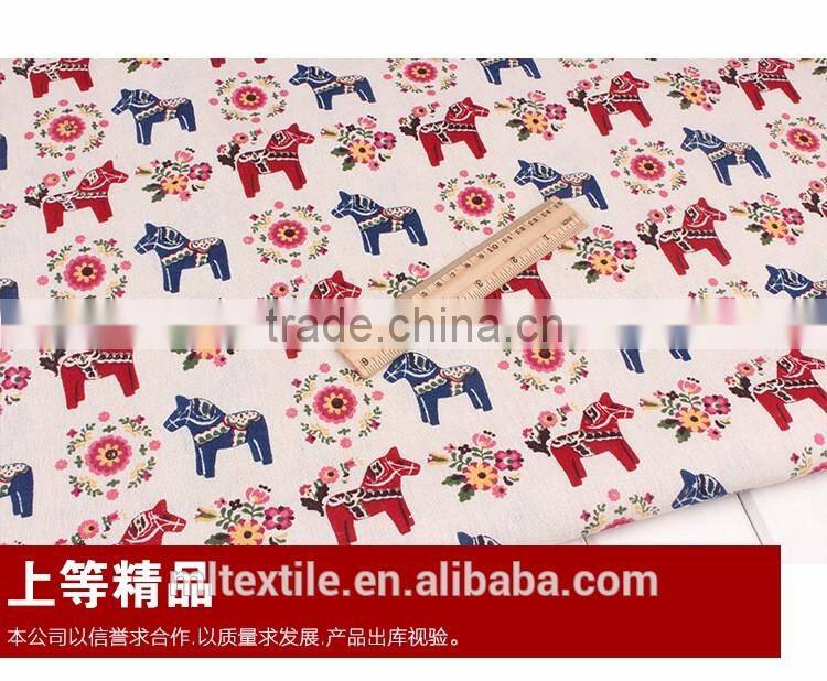 digital printed Cotton Linen home decoration fabric