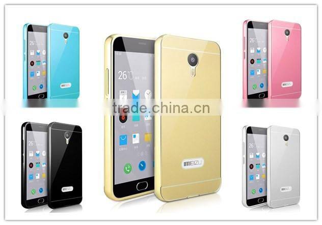 Keno Stylish Ultra Thin Lightweight Shockproof CNC Aluminum Metal Bumper Frame with Hard PC Back Case Cover for Meizu M2 Note