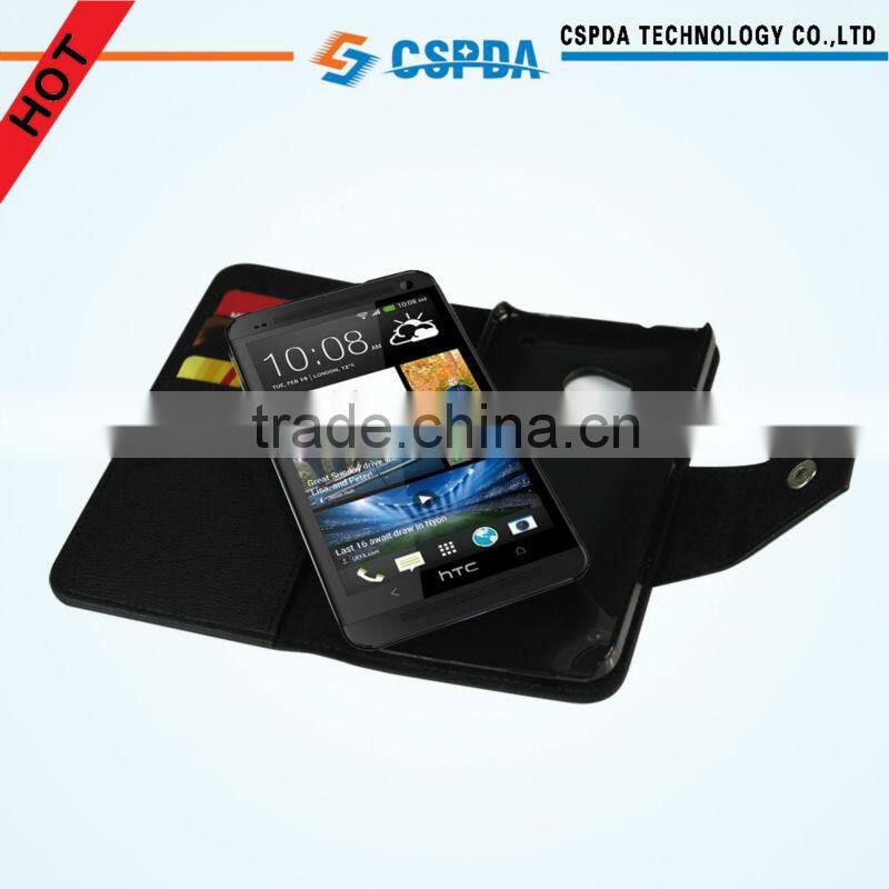 2013 New Arrival stylish Wallet Leather Case for HTC ONE M7
