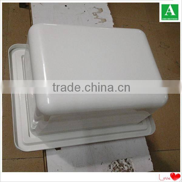 Custom white hips plastic food container