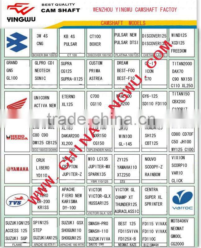 Motorcycle Camshaft ASSY For Engine Parts ARVORE COM.COMPL TITAN150