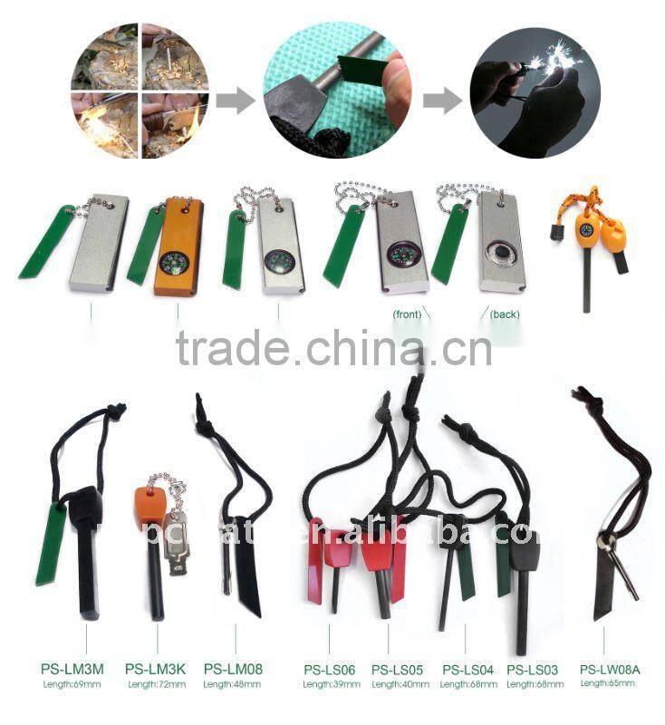 New arrival 7,000 Strike Survival Striker MAGNESIUM FIRE STEEL Wood Handle