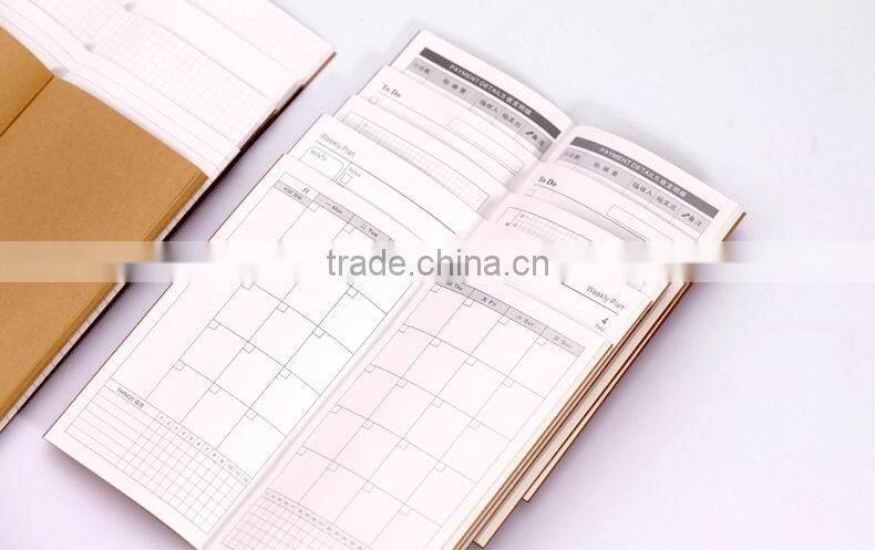 China cheap paperback a5 kraft notebook custom print