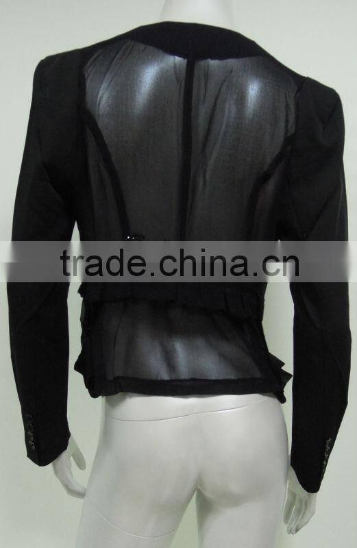 black casual fashion blazer women, ladies blazer designs
