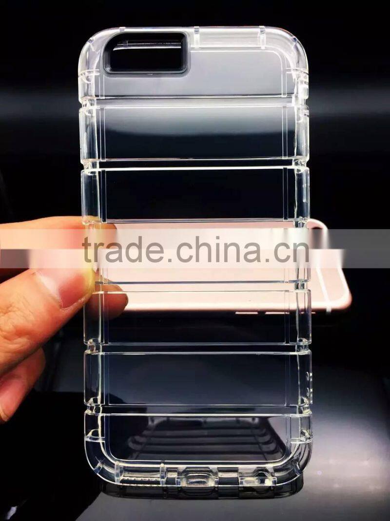 Transparent Clear Silicone Slim Gel TPU Case and Screen Protector for iPhone 6S Plus