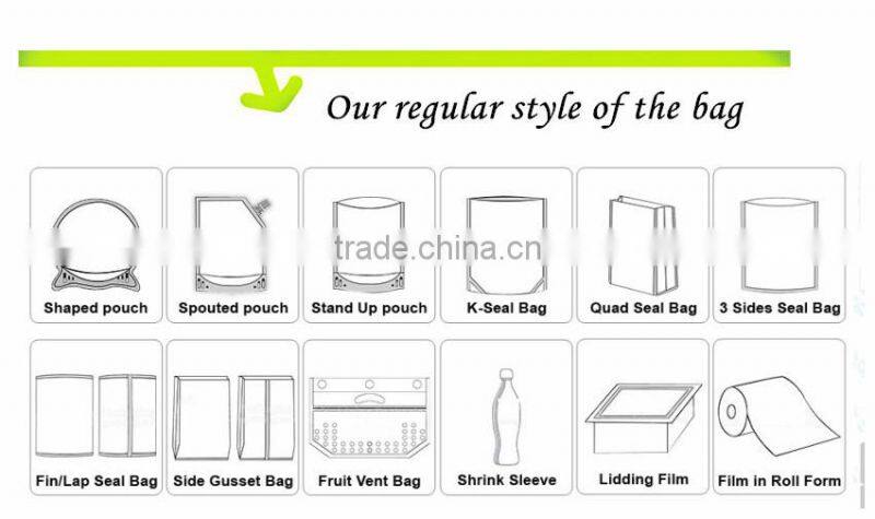 Stand up T-shirt bag with zipper, plastic underwear clothes packaging bag