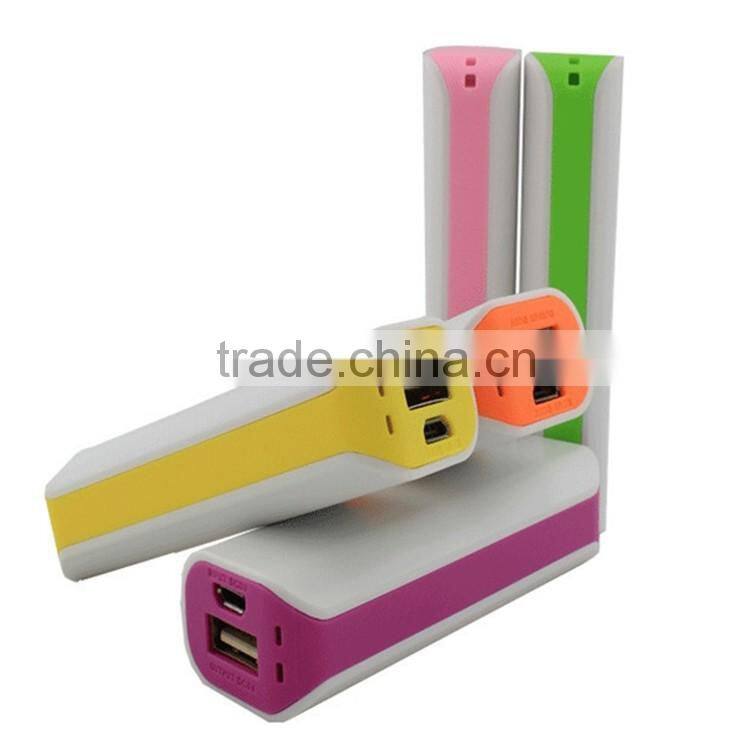 Promotional gift Romas Portable Single 18650 lithium battery mini power bank 2600mah Phone charger