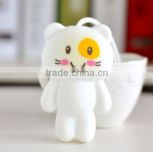 promotional nice eco-friendly silicone key chain/key holder/key ring