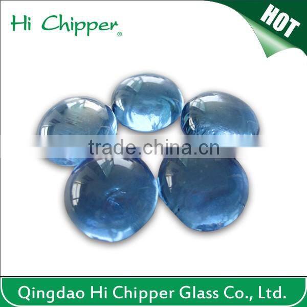 dark blue colored iridescent flat back lampwork glass beads for garden