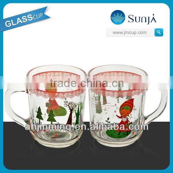 cartoon glass cup with handle kinds favor glass mug cup with handle