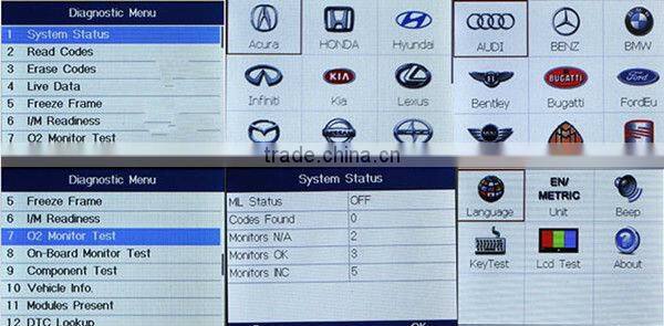 Original Autel Autolink AL619 ABS/SRS + CAN OBDII Diagnostic Scan Tool Turn off Check Engine Light clears codes resets monitors