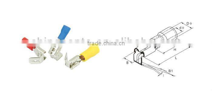 Shoulder shaped male & female insulation terminal