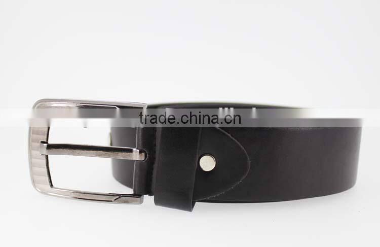 2015 new arrive designer man black PU leather belt for jeans with shiny metal rivet accessories