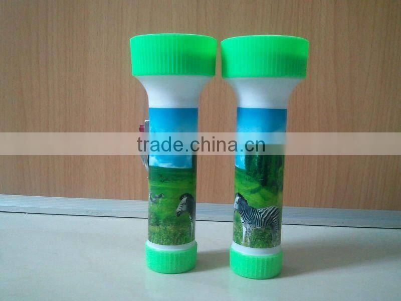 2014 Hot sale blister packing led plastic flashlight