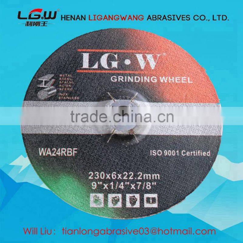 394 LIGANGWANG T27 Depressed Center GRINDING WHEEL FOR METAL OR STAINLESS STEEL