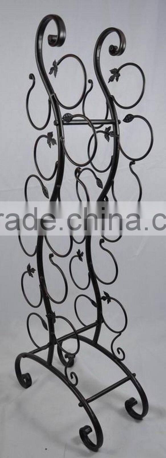 French cast iron scroll wine storage rack