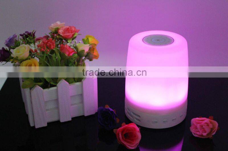 2016 AJ99 Wireless Touch Sensor Color Changing Led Table Desk Night Lamp With Portable Mini Speaker Bluetooth