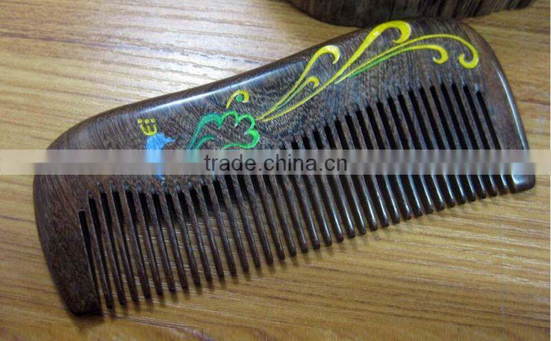 Special Gift Ebony Sandalwood Curved Comb