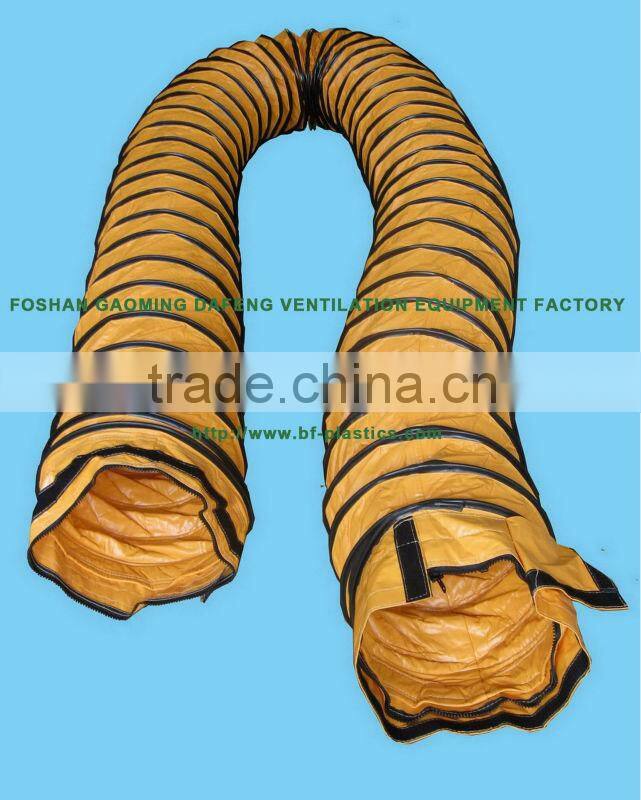 12" insulated AC duct with zipper and velcro ends