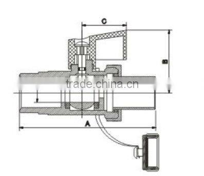 Boiler discharge tap with plug and rubber hose union