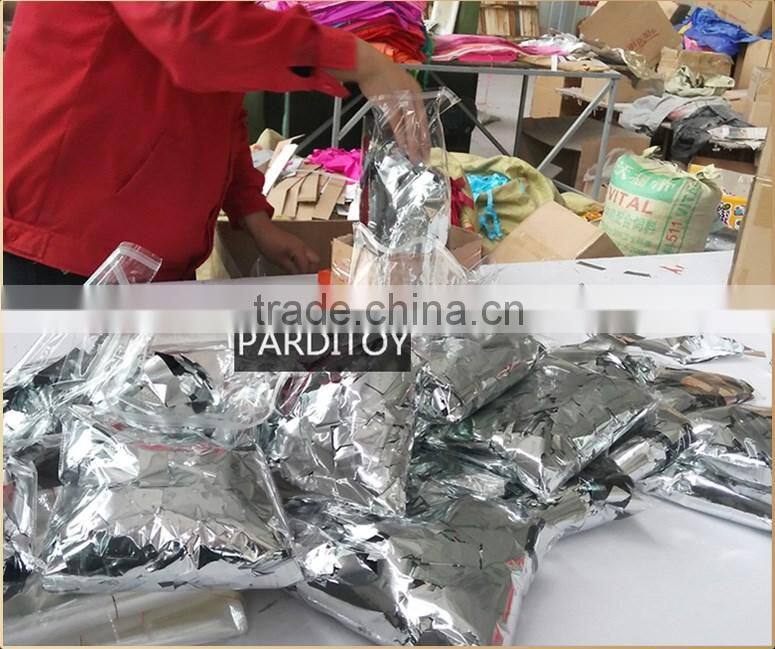 Confetti cannon refill bulk mylar confetti gold and silver