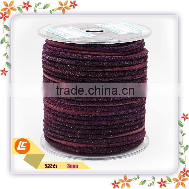 Free Sample!! 3mm Soft Cowhide Leather Rope in Bracelets and Necklaces Making