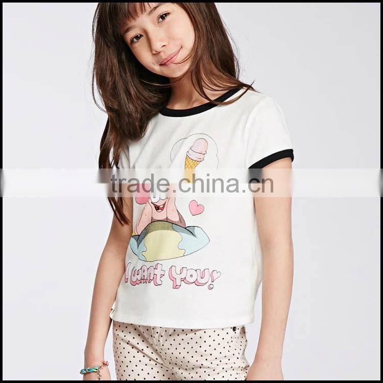 Comfortable kids wholesale 3d printing animal t-shirt from china with round neck
