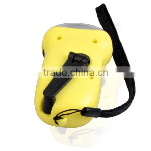 Emergency rechargeable 3 led solar flashlight dynamo led flashlight