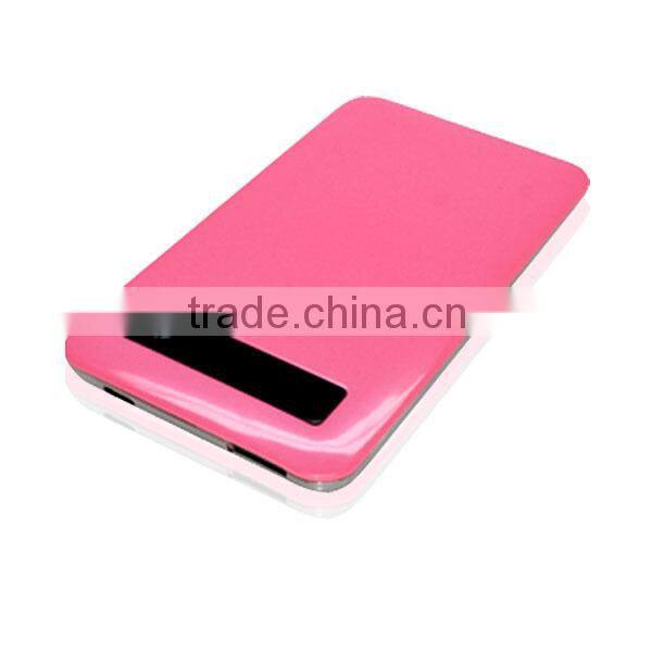 best aluminum battery charger 4000mAh powerbank with touch button for charger lcd screen show the power