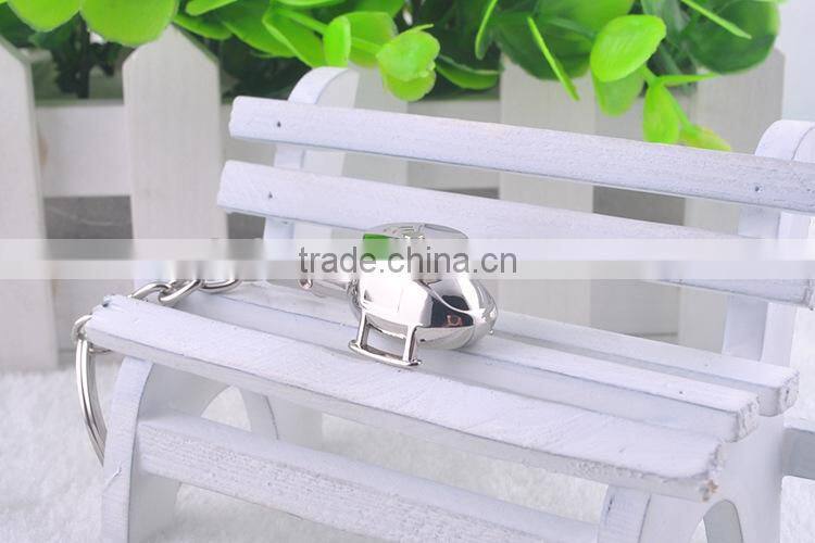 small plane stainless still commercial keyring