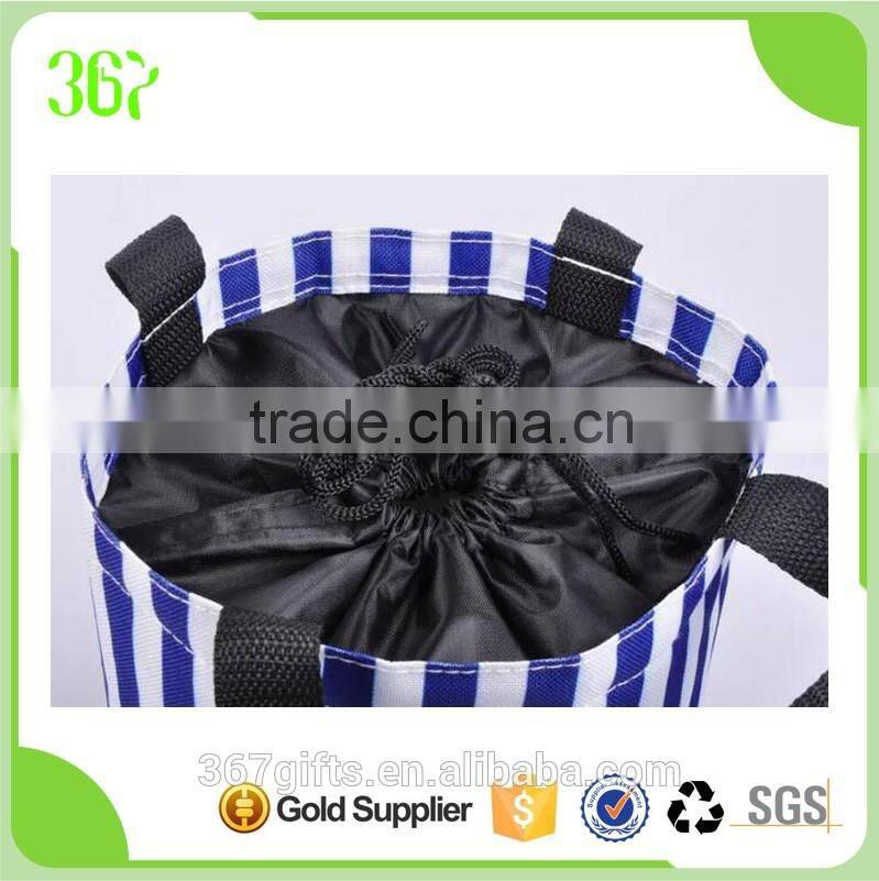 Drawstring cooler bag cheap handle lunch bag wtih side pocket