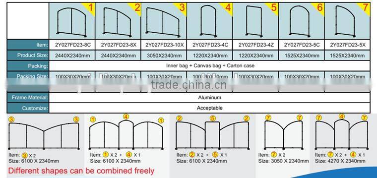 Popular System Kit Cost Effective Promotional Trade Show Indoors Exhibition Booth Stand